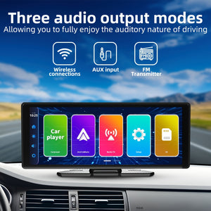 26.06cm Touchscreen Wireless Carplayer Portable Car Stereo Android Auto, Car Play Navigation With Voice Control, Handsfree Call/Music, AUX/FM Transmitter, Car Radio Receiver