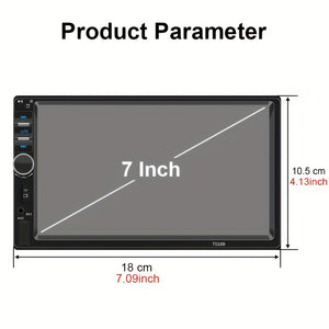 مشغل وسائط MP5 للسيارة، ترقية صندوق راديو 1-DIN مع شاشة تعمل باللمس قياس 7 بوصات، راديو سيارة مع FM ومدخل AUX وUSB، اتصال مرآة الهاتف