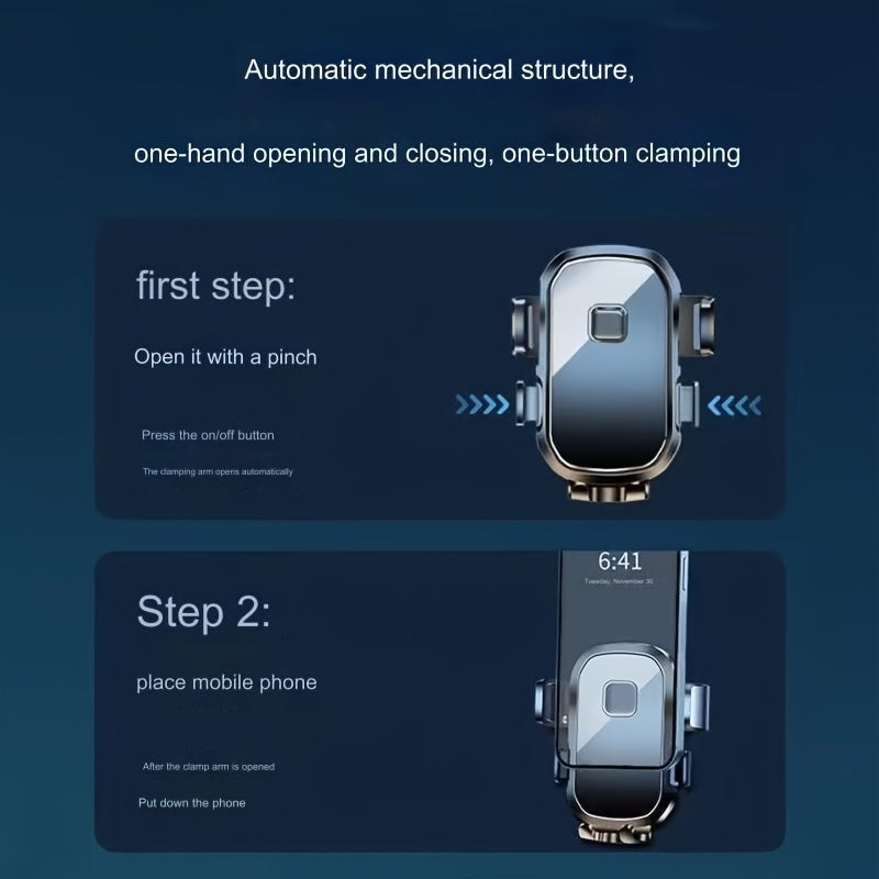 حامل جوال للسيارة قابل للتعديل، يُثبت على فتحة مكيف الهواء. قابل للدوران 360°، مقاوم للماء لزيادة المتانة