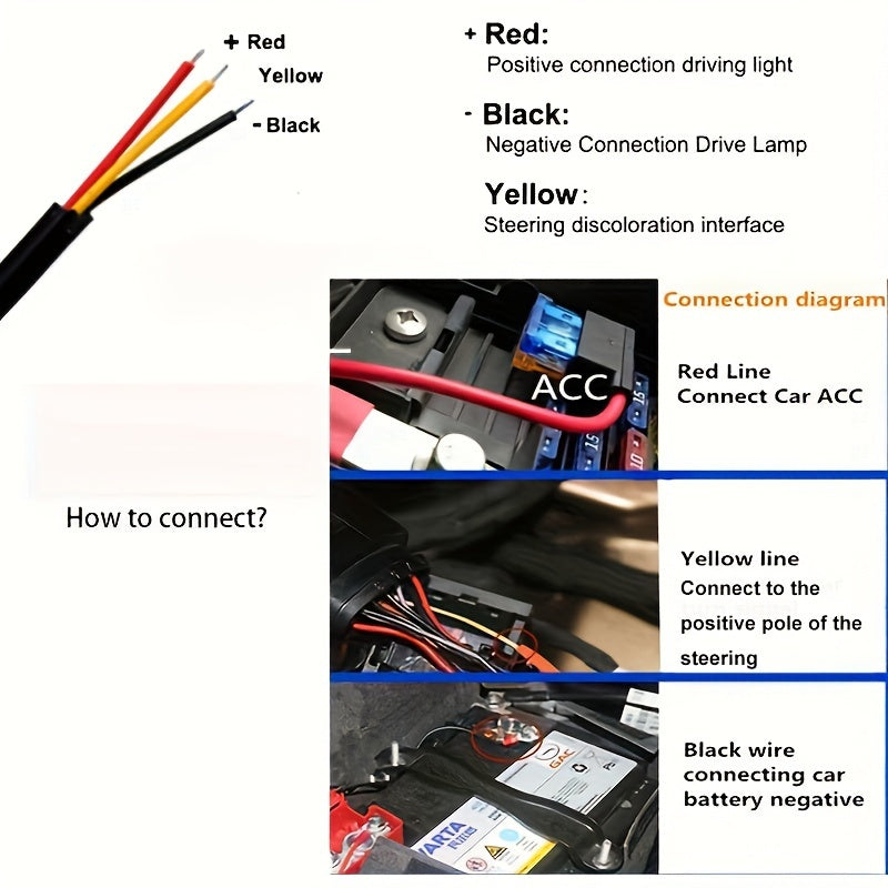 2 قطع من مصابيح الزينة LED بطول 60 سم / 24 بوصة، أضواء محيطية للسيارة 12 فولت - إكسسوارات للسيارة لإضاءة بداية أنيقة