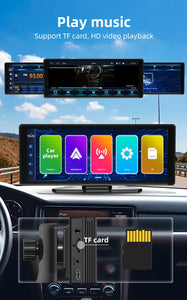 26.06cm Touchscreen Wireless Carplayer Portable Car Stereo Android Auto, Car Play Navigation With Voice Control, Handsfree Call/Music, AUX/FM Transmitter, Car Radio Receiver