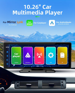 26.06cm Touchscreen Wireless Carplayer Portable Car Stereo Android Auto, Car Play Navigation With Voice Control, Handsfree Call/Music, AUX/FM Transmitter, Car Radio Receiver